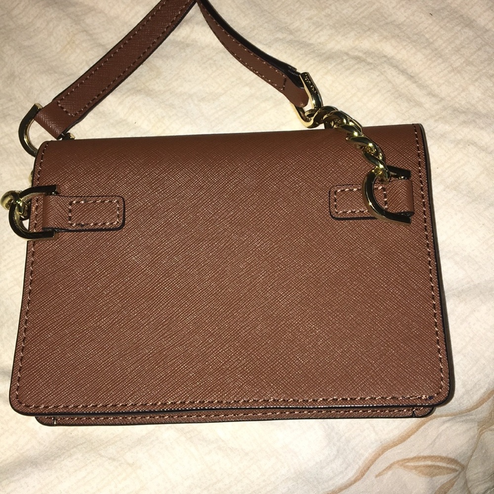 Calvin Klein Hayden Walnut Saffiano Crossbody MSRP $118 - Picture 2 of 3